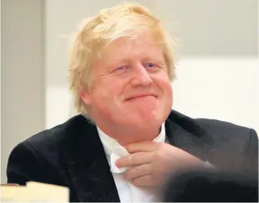  ??  ?? STATE OF THIS Foreign Secretary Boris Johnson and his characteri­stically chaotic barnet. Picture: PA