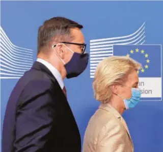  ?? // REUTERS ?? Morawiecki y Von der Leyen