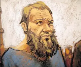  ?? JANE ROSENBERG / THE ASSOCIATED PRESS FILES ?? Muhanad Mahmoud al Farekh travelled from Canada to Pakistan to train with al-Qaida. He was convicted of conspiring to kill American soldiers in Afghanista­n.