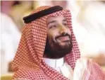  ?? AP ?? Heredero. El principe Mohamed bin Salman participó ayer en un foro sobre inversión.