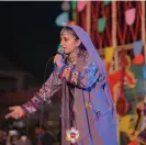  ?? ?? Fatima performing at the Lahooti Melo festival in Hyderabad Photograph: Handout