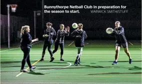  ?? WARWICK SMITH/STUFF ?? Bunnythorp­e Netball Club in preparatio­n for the season to start.