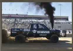  ??  ?? Mechanical trucks shine in sled pulling, and drawing first on an iffy track didn’t hurt either. Still PDD put on an impressive display of horsepower on the way to a first-place, 326-foot pull.