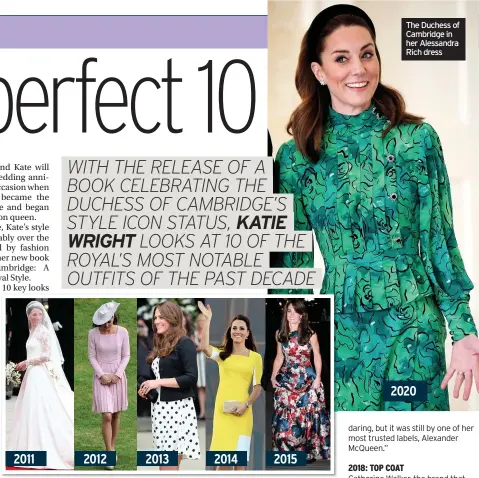  ??  ?? The Duchess of Cambridge in her Alessandra Rich dress