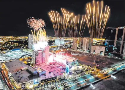  ?? Las Vegas Review-journal file ?? Fireworks explode over the SLS Las Vegas during its grand opening celebratio­n Aug. 23, 2014. Things quickly spiraled downward.