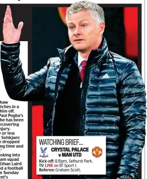  ?? GETTY IMAGES ?? Up in arms: United manager Solskjaer