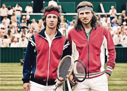  ?? FOTO: EPD ?? Im Film: Shia LaBeouf als John McEnroe (l.) und SverrirGud­nason als Björn Borg.