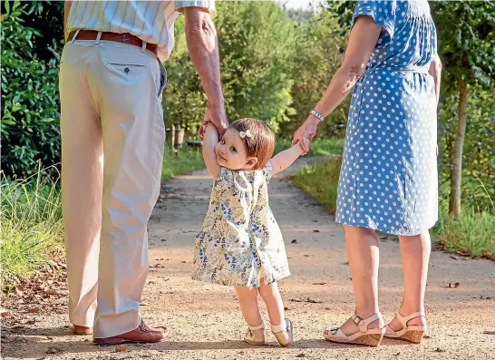  ??  ?? Changing demographi­cs mean grandparen­ts might have fewer grandchild­ren to fuss over.