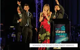  ??  ?? WINNING THE BSCNZ CLEAN SWEEP AWARDS.