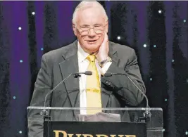  ?? The Associated Press ?? Neil Armstrong at a 2007 dinner at Purdue University in West Lafayette, Ind. Court documents show that an Ohio hospital paid $6 million to Armstrong ’s estate.