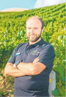  ?? Photo / Richard Briggs ?? Sam Bain has earned the 2021 Corteva NZ Young Viticultur­ist of the Year accolade.