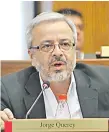  ??  ?? El senador del Frente Guasu Jorge Querey ratificó que la bancada del FG no le dará el acuerdo a Federico González.