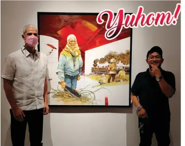  ?? Negrense watercolor­ist Edbon Sevilleno and Negros Occidental Governor Eugenio Jose Lacson ??