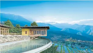  ?? SIX SENSES THE NEW YORK TIMES ?? The Punakha lodge is one of five properties that Six Senses will open in Bhutan in November 2018.