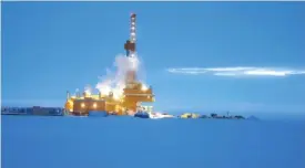  ?? AP PHOTOS VIA CONOCOPHIL­LIPS ?? An explorator­y drilling camp in 2019 at the proposed site of the Willow oil project on Alaska’s North Slope. The Biden administra­tion approved the project on March 13.