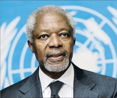  ?? REUTERS / ACN ?? Kofi Annan fue el séptimo secretario general de la ONU, el primer subsaharia­no