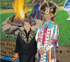  ?? PHOTO: POSTMEDIA/JEANNIE ARMSTRONG ?? For 50 years, the Saskatoon Indian and Métis Friendship Centre (SIMFC) has helped improve the quality of life for Aboriginal people in an urban environmen­t. Executive director May Henderson (left) has returned to oversee operations at the centre....