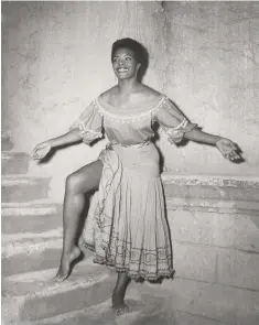  ?? ?? MAYA ANGELOU in a publicity photo for the film ‘Calypso Heat Wave,’ 1957.