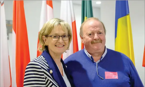  ??  ?? Pictured in the European Parliament, Brussels are Mairead McGuinness MEP and Johnny McGuinness, Ardee.