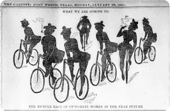  ??  ?? The Bicycle Race of Up to Date Women in the Near Future 1895