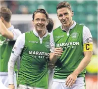  ??  ?? Scott Allan and Paul Hanlon on Friday night