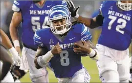  ?? Mark Zaleski Associated Press ?? JOINING THE RAMS is a “dream come true” for Darrell Henderson, who rushed for 1,909 yards and 22 touchdowns last season with Memphis.