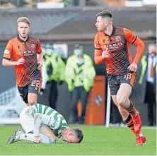  ?? ?? Calum Butcher, right, was punished by the SFA.