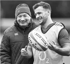  ??  ?? England head coach Eddie Jones (left) with Danny Care during training at Pennyhill Park Hotel in Bagshot, Surrey in this Feb 10 file photo. — Reuters photo