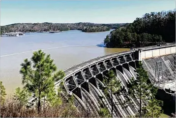  ?? U.S. ARMY CORPS OF ENGINEERS FILE VIA FACEBOOK ?? On Nov. 9, a judge sided with Georgia, the U.S. Army Corps of Engineers and others in a water lawsuit, upholding a 2015 plan to manage the Alabama-Coosa-Tallapoosa River Basin. Alabama had challenged an update to the plan that dedicated water supply from Allatoona Lake (above) to metro Atlanta.