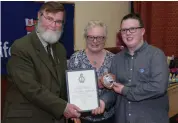  ??  ?? From left, Graham Smith, chairman of RNLI fundraisin­g branch Caistor, Margaret Smith, secretary/press officer RNLI Caistor, and Chris Myburgh.