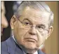  ?? J. SCOTT APPLEWHITE / AP ?? Sen. Robert Menendez, D-N.J., could be aided by a Supreme Court decision.