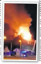 ??  ?? RIGHT: The fire in its early stage in a still from a video shared widely on WhatsApp on Friday.