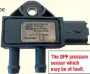  ?? ?? The DPF pressure sensor which may be at fault.