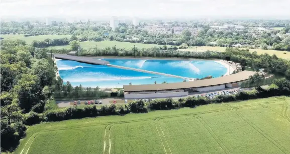  ??  ?? An artist’s impression of the £25m surf park called ‘Emerge Surf Birmingham’ in Coleshill