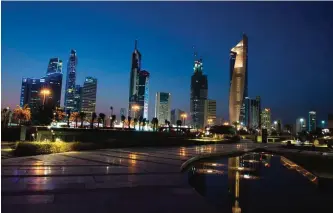  ?? —KUNA photos ?? KUWAIT: A picture of Kuwait City’s skyline taken from Al-Shaheed Park.