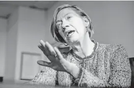  ?? Andrew Harnik / Associated Press ?? National Taxpayer Advocate Nina Olson says, “You are getting significan­t benefits delivered to you through the Internal Revenue code to you, yourself.”