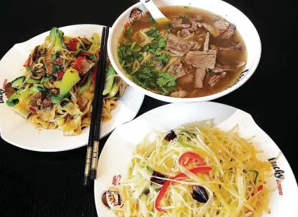  ?? Mike Sutter / Staff file photo ?? Sean Wen, Pinch Boil House owner, craves hand-pulled noodles and noodle soup from Lucky Noodle House in the fall.