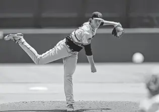  ?? Ronald Cortes / Contributo­r ?? After starting the season with a rough stint at Class AAA, Alamo Heights product Forrest Whitley has recovered from shoulder fatigue and will pitch soon at the advanced Class A level.