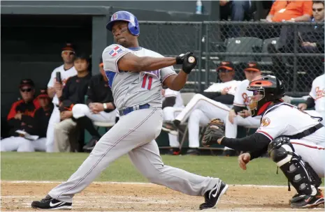  ??  ?? José Guillén formó parte del equipo dominicano que participó en el Clásico Mundial de Béisbol del año 2009.