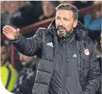  ??  ?? Aberdeen boss Derek Mcinnes