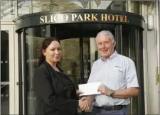  ??  ?? Lisa Gorman (Duty Manager Sligo Park Hotel) with Robert Lyttle (COC Sligo Stages Rally).
