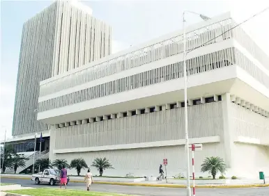  ??  ?? The Bank of Jamaica building in downtown Kingston.