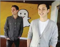  ??  ?? Spiegel and Murphy: co-founders of Snapchat