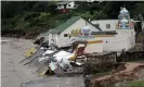  ?? ?? A temple in Chatsworth, outside Durban, was severely damaged by the flooding in April. Photograph: AP