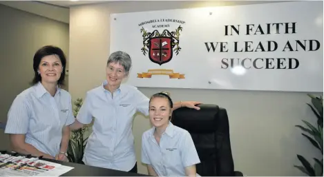  ?? ?? Susan Venter, Stepna Lubbe and Risa Venter welcome you to MLA.