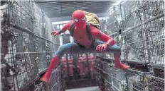  ?? SUPPLIED ?? Spider-Man struggles to pull the ferry together in Spider-Man: Homecoming.