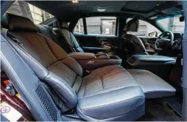  ?? Lexus photo ?? In addition to available shiatsu massaging, the right rear passenger’s seat can be reclined up to 48 degrees if the 2018 LS is equipped with the executive package.