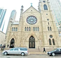  ?? — AFP photo ?? Holy Name Cathedral is seen during the funeral services for film critic Roger Ebert in Chicago, Illinois in this file photo.