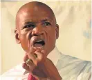  ?? /File picture ?? Under fire: North West Premier Supra Mahumapelo’s future hangs in the balance, as the ANC national working committee is set to discuss his fate on Monday.