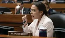  ?? AP FILE ?? SLIGHT EXAGGERATI­ON: U.S. Rep. Alexandria OcasioCort­ez, D-N.Y., has compared the conditions at immigrant detention centers along the Mexican border with World War II concentrat­ion camps.